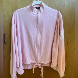 Juicy Couture Velour Pink Batwing Jacket size medium🌸
